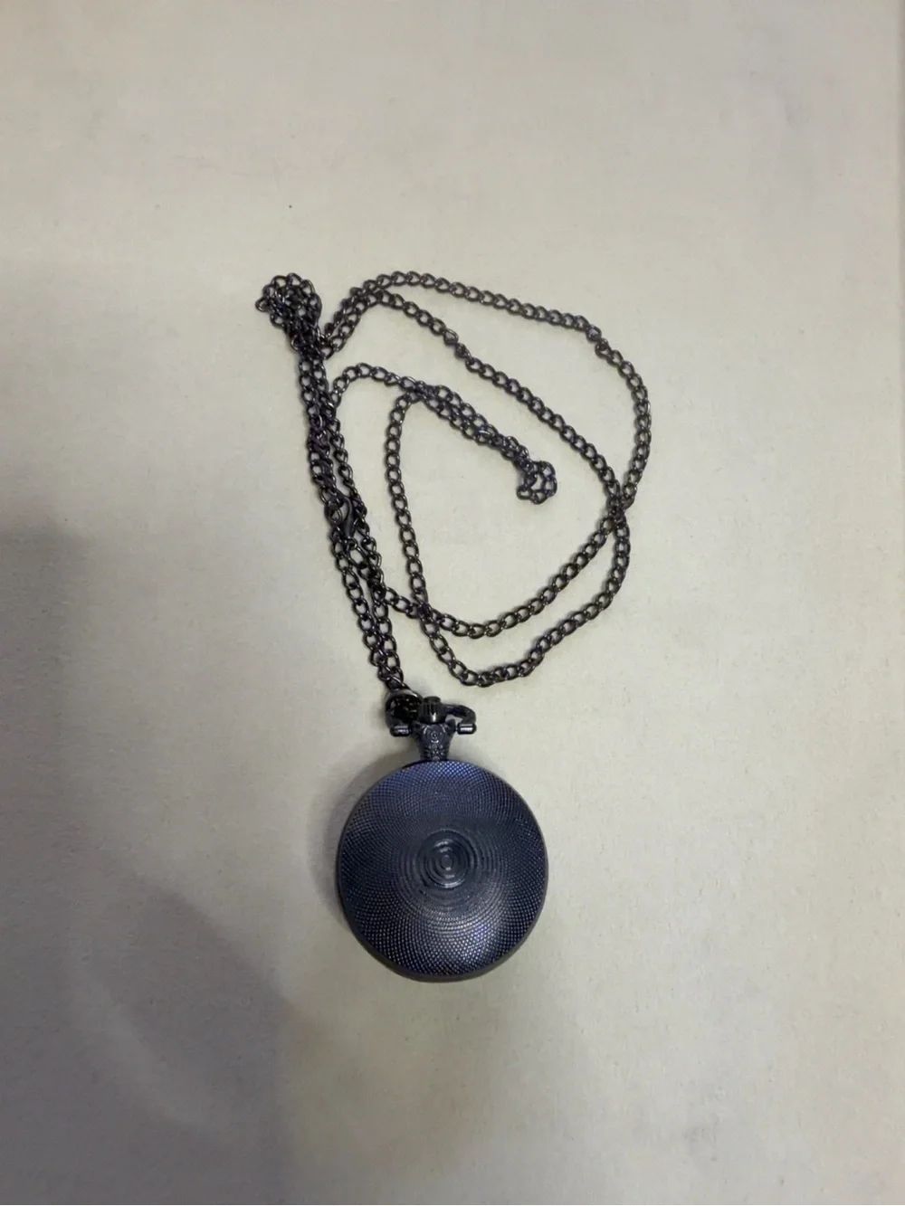 Raven Pocket Watch Necklace Gothic Quartz Black Chain Steampunk Edgar Allan Poe